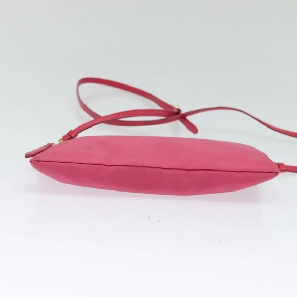 PRADA Shoulder Bag Nylon Pink Gold Auth 131736 - Picture 5 of 16